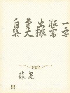 自费出版一本诗集大概需要多少钱