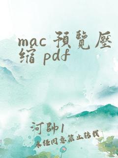 mac 预览压缩 pdf