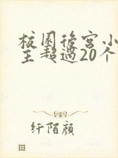 校园后宫小说女主超过20个