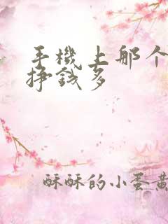 手机上那个软件挣钱多