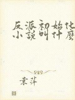 反派初始化原著小说叫什么名