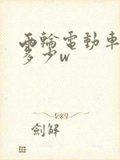 两轮电动车电机多少w