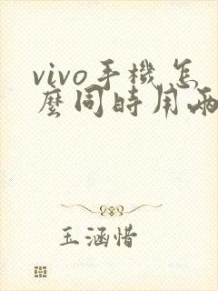 vivo手机怎么同时用两个微信