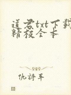道君txt下载精校全本