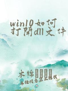 win10如何打开dll文件
