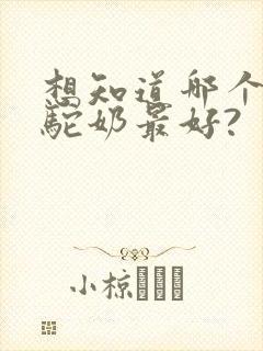 想知道哪个品牌驼奶最好?