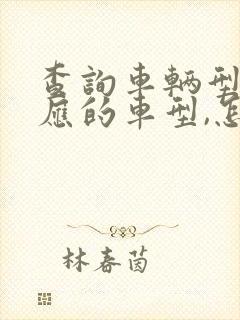 查询车辆型号对应的车型,怎么查