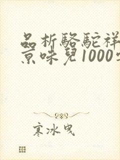 品析骆驼祥子的京味儿1000字