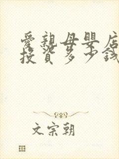 爱亲母婴店加盟投资多少钱