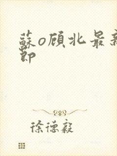 苏o顾北最新章节