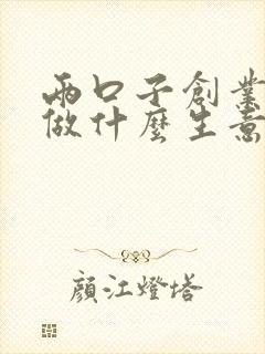 两口子创业适合做什么生意