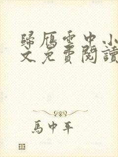 归雁云中小说全文免费阅读无弹窗