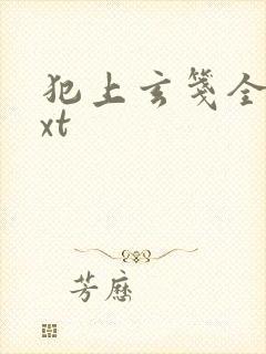 犯上玄笺全文txt