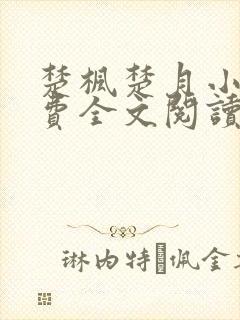 楚枫楚月小说免费全文阅读