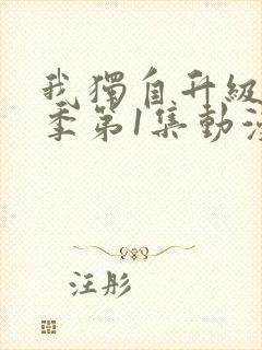 我独自升级第一季第1集动漫