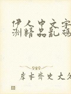 伊人中文字幕亚洲精品乱码