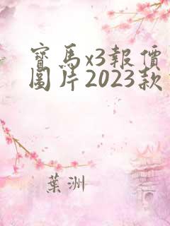 宝马x3报价及图片2023款价格