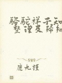 骆驼祥子知识点 整理及归纳考点