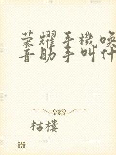 荣耀手机唤醒语音助手叫什么