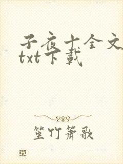 子夜十全文番外txt下载