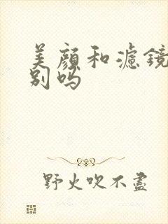 美颜和滤镜有区别吗