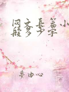 网文长篇小说一般多少字