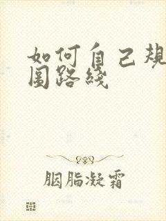 如何自己规划地图路线