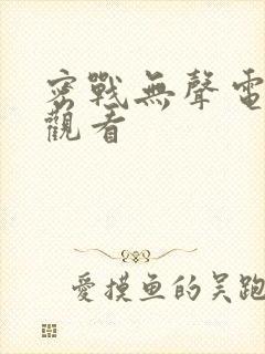 密战无声电视剧观看