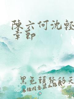 陈六何沈轻舞结章节