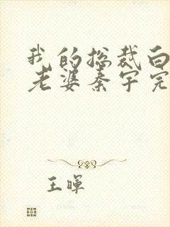 我的总裁白富美老婆秦宇完结版