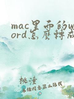 mac里面的word怎么转成pdf