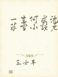 一生何求沈浩秦菲雪小说免费阅读