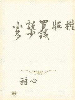 小说买版权一般多少钱