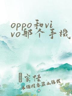 oppo和vivo那个手机拍照更好看