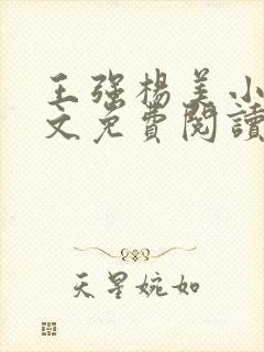 王强杨美小说全文免费阅读最新章节