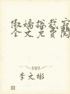 傲娇总裁宠上瘾全文免费阅读全文