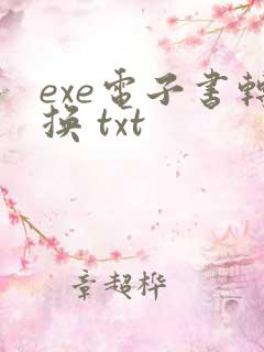 exe电子书转换 txt