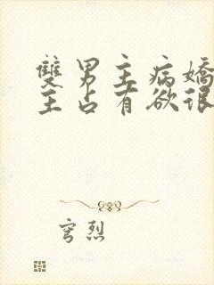 双男主病娇文男主占有欲很强