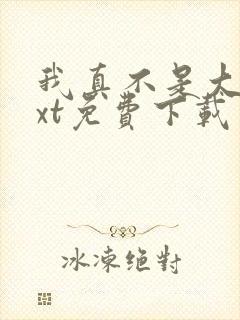 我真不是大佬txt免费下载