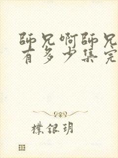 师兄啊师兄一共有多少集完结