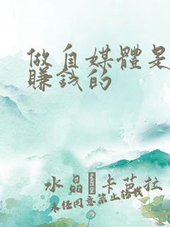 做自媒体是怎么赚钱的