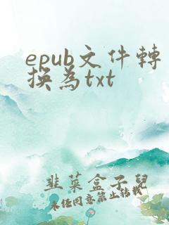 epub文件转换为txt