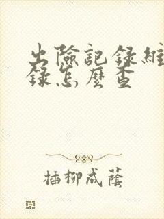 出险记录维保记录怎么查