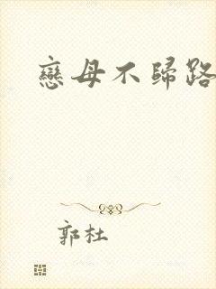 恋母不归路小说