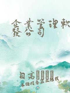 企业管理软件开发公司