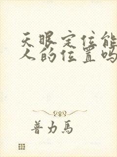 天眼定位能查到人的位置吗