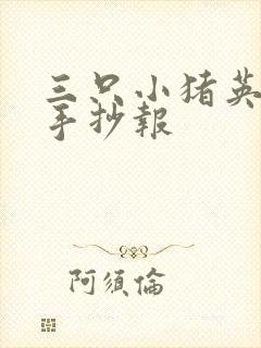 三只小猪英文版手抄报