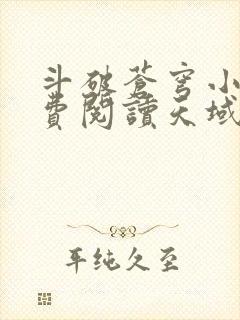 斗破苍穹小说免费阅读天域小说网