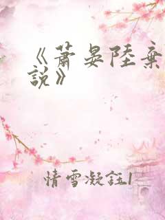 《萧晏陆弃娘小说》