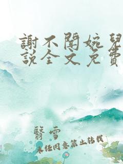 谢不闻婉儿的小说全文免费阅读无弹窗